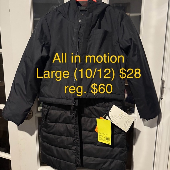 All in Motion Black Puffer Jacket Contemporary Design - Picture 1 of 1